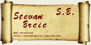Stevan Brčić vizit kartica